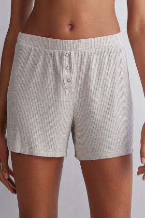 Beige Intimissimi Chic Comfort Modal Women Shorts | 3CYKa5s2