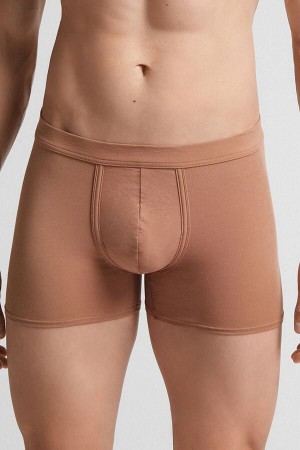 Beige Intimissimi Natural Fresh Cotton Men Boxer | gfgnJokG