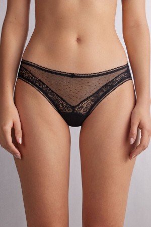 Black Intimissimi Lace Never Gets Old Women Panties | 2hfexU2i