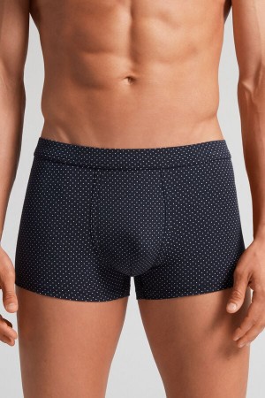 Black Intimissimi Micro Dot Natural Fresh Supima® Cotton Men Boxer | B3XnyY7Z