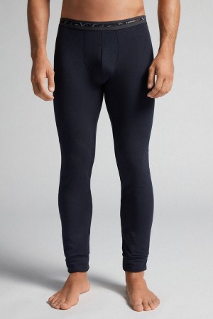 Black Intimissimi Modal-Cashmere Men Leggings | im575s7e