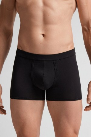 Black Intimissimi Natural Fresh Cotton Men Boxer | o09HhHkv