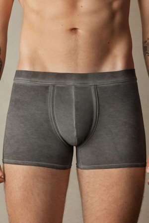 Black Intimissimi Natural Fresh Cotton Men Boxer | kXe7U8bQ