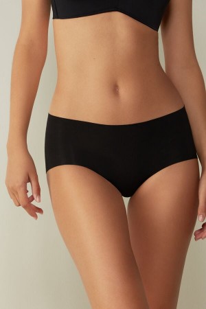 Black Intimissimi Seamless Cotton Hipster Women Briefs | kizr1c6x