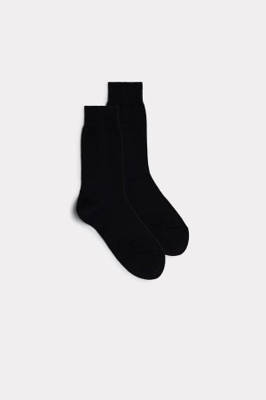 Black Intimissimi Short Warm Cotton Men Socks | G5URChXF