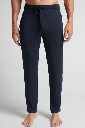 Black Intimissimi Silk And Modal Men Trousers | hrlUGUkF