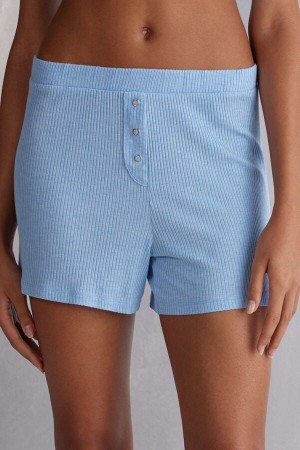 Blue Intimissimi Chic Comfort Modal Women Shorts | R9BXi5oU