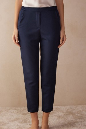 Blue Intimissimi Full Length With Pockets Women Pants | alXayQUs