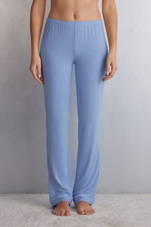 Blue Intimissimi Long Micromodal Women Pajamas | xe3yKWw0