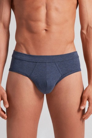 Blue Intimissimi Superior Cotton Men Briefs | kwJmgguD