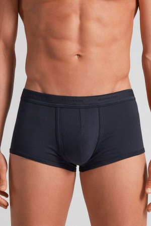 Blue / Blue Intimissimi Superior Cotton With Logo Men Boxer | tus25D6m