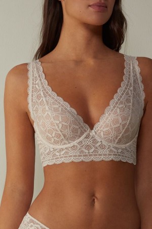 Cream Pink Intimissimi Eleonora Balconette Lace Women Bra | ngsl6XiH