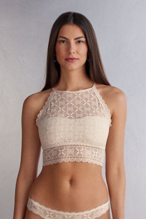 Cream Pink Intimissimi Lace Women Bra | 3F1A3QaF