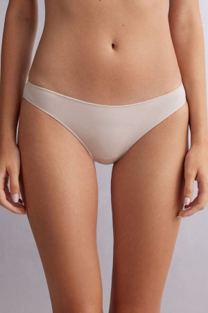 Cream Pink Intimissimi Low Rise Cotton Women Panties | QFkJlS3w