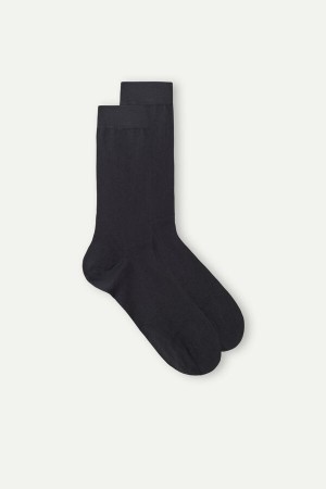 Dark Grey Intimissimi Superior Cotton Short Men Socks | mNDkKG51