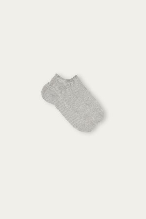 Grey Intimissimi No-Show Terrycloth Men Socks | IJDFZC3H