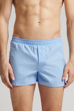 Light Blue Intimissimi Print Detailed Men Boxer | TQgkSxwm