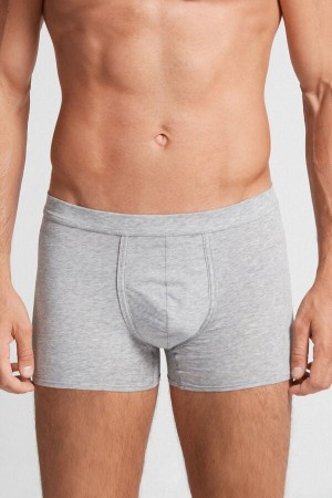 Light Grey Intimissimi Natural Fresh Cotton Men Boxer | jBWZl43i