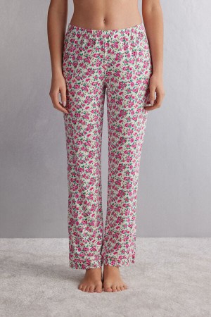 Multicolor Intimissimi Life Is A Flower Full Length Modal Women Pants | CUFHcqax