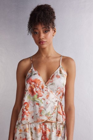 Multicolor Intimissimi Summer Sunset Satin Camisole Women Tank Top | T0T0hxzS