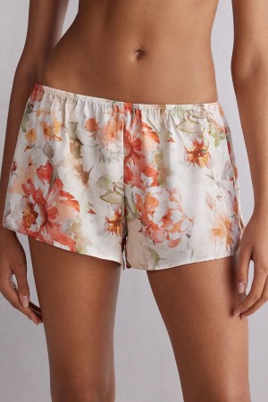 Multicolor Intimissimi Summer Sunset Satin Women Skorts | asBGpIB7