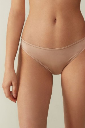 Orange Beige Intimissimi Brazilian Ultralight Microfiber Women Briefs | FtuSysDf