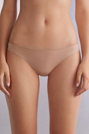 Orange Beige Intimissimi Low Rise Cotton Women Panties | beD1F1lk