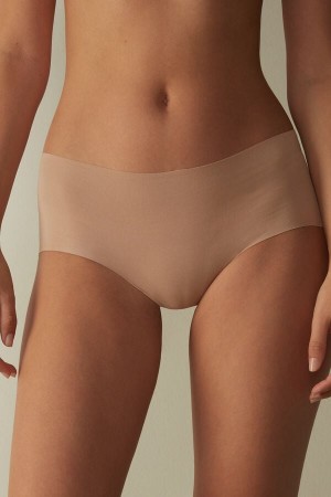 Orange Beige Intimissimi Seamless Cotton Hipster Women Briefs | cUYZUfX9