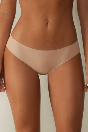 Orange Beige Intimissimi Seamless Cotton Women Panties | g0bfWHz4