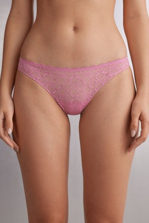 Pink Intimissimi Lace And Microfiberzilian Women Briefs | bFmhjiIw