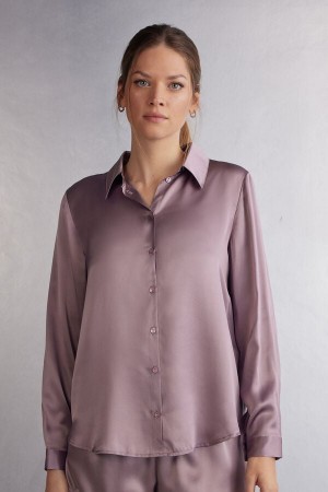 Pink Intimissimi Silk Women Shirt | WJoU4KaX