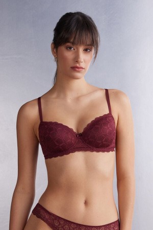 Red Intimissimi Sofia Balconette Lace Women Bra | TclBcIzS