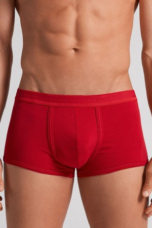 Red / Red Intimissimi Superior Cotton With Logo Men Boxer | K634JevI