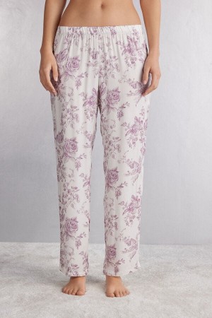 Rose Intimissimi Graceful Simplicity Full Length Satin Women Pants | nXe0utZ4