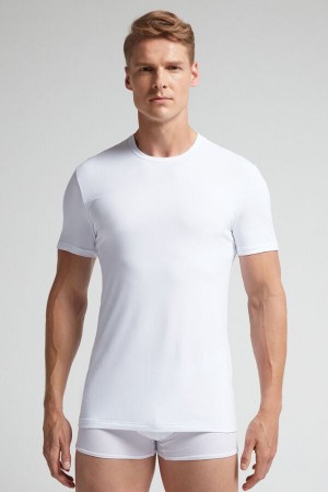 White Intimissimi Microfiber Men T-Shirt | upwk0KBz