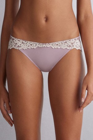 White Intimissimi Pretty Flowers Women Panties | Dw9xuNSb