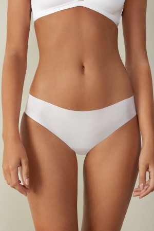 White Intimissimi Seamless Microfiber Women Panties | weazb4u7