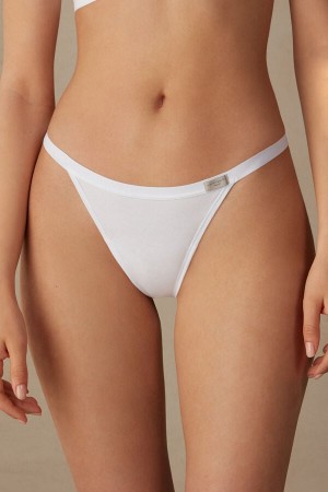 White Intimissimi String In Cotton Women Thong | 8zA117qR