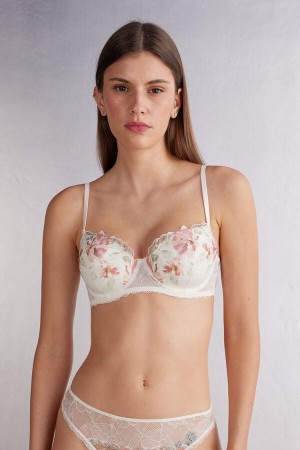 White Intimissimi Summer Sunset Sofia Balconette Women Bra | arhK9NDN