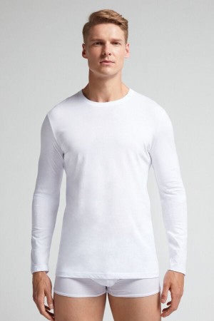 White Intimissimi Superior Cotton Men Long Sleeve | rrfjnQjn