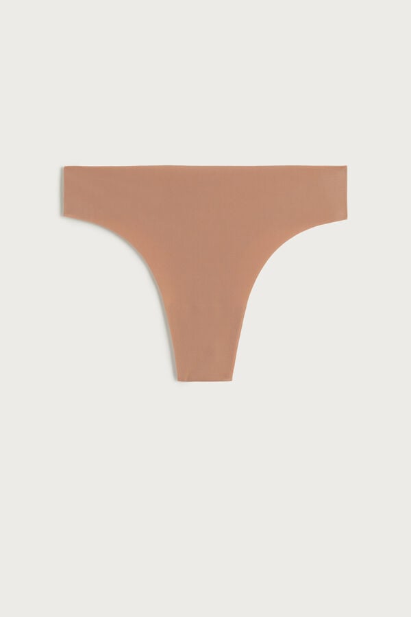 Beige Intimissimi Brazilian Seamless Ultra Light Microfiber Women Briefs | UeDhHwcz