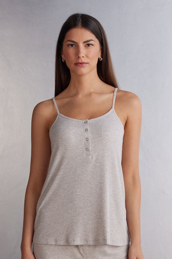 Beige Intimissimi Chic Comfort Modal Women Tank Top | QK0Cfe4h