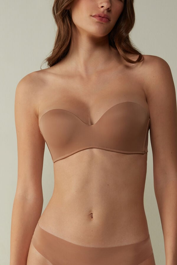 Beige Intimissimi Gioia Bandeau Women Bra | bzHtb9lQ