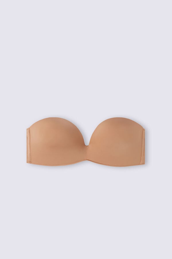 Beige Intimissimi Laura Bandeau Ultralight Microfiber Women Bra | hm6ZDKkQ