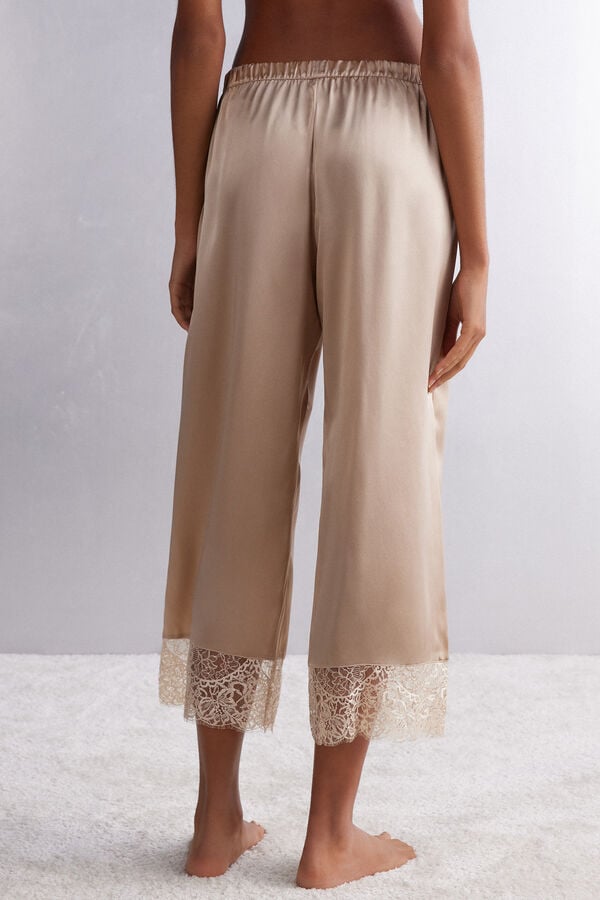 Beige Intimissimi Living In Luxe Silk Women Pants | DY9yurHQ