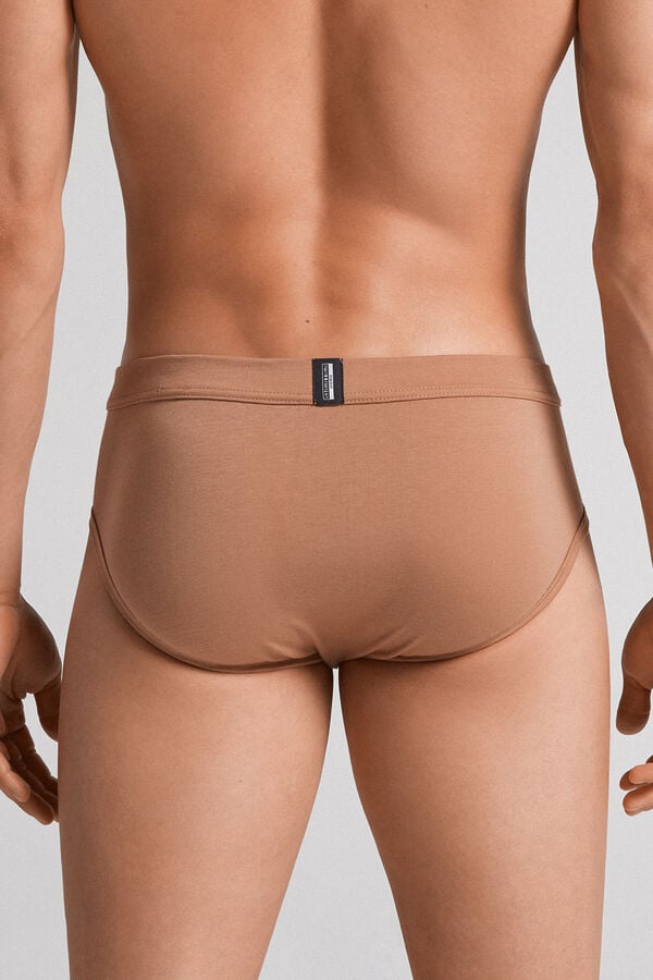 Beige Intimissimi Natural Fresh Cotton Men Briefs | oAe9vTyZ