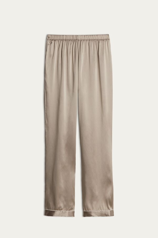 Beige Intimissimi Silk Satin Women Pants | TWcNHpFn