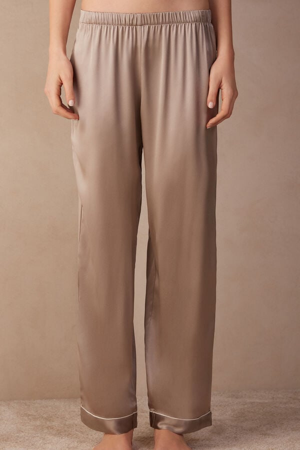 Beige Intimissimi Silk Satin Women Pants | TWcNHpFn