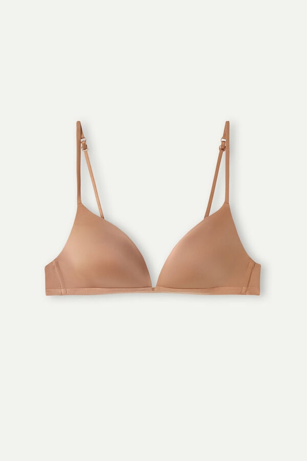 Beige Intimissimi Tiziana Triangle Ultralight Microfiber Women Bra | h3ZnWo0q