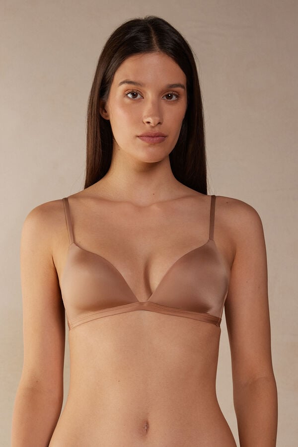 Beige Intimissimi Tiziana Triangle Ultralight Microfiber Women Bra | h3ZnWo0q